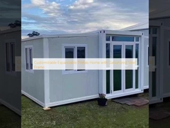 গ্যালভানাইজড স্টিল ফ্রেম সহ কাস্টমাইজযোগ্য প্রসারিত প্রিফ্যাব বাড়ি