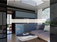 পোর্টেবল স্পেস ক্যাপসুল হাউস ৮ টন, গ্যালভানাইজড স্টিল ফ্রেম সহ