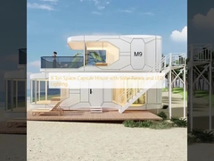 সৌর প্যানেল এবং এলইডি আলো সহ ৮ টন স্পেস ক্যাপসুল হাউস