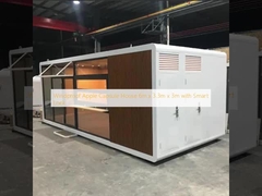 স্মার্ট লক সহ বায়ুরোধী অ্যাপল ক্যাপসুল হাউস 6 মি x 3.3 মি x 3 মি