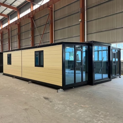 কেনা 40ft Expandable Container Home with Bull 30*30 Flat Lamp 2200mm Fold Size and 5900*6300*2480mm Extended Size online manufacture