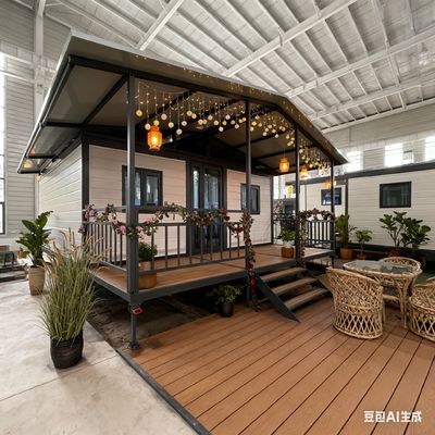 কেনা 2-4 People Accommodated Luxury Prefabricated 20ft House with 2.0mm Bending Parts Steel Column Construction Design অনলাইনে উৎপাদন