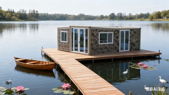 কেনা 18 মিমি পুরু অগ্নিরোধী সিমেন্ট ফাইবার মেঝে ডাবল উইং কনটেইনার হাউস 20FT থার্মাল-ব্রেক অ্যালুমিনিয়াম ডাবল ডোর অনলাইনে উৎপাদন