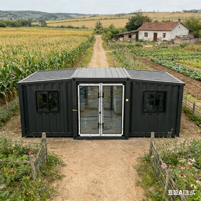 কেনা ভাঁজযোগ্য 20 ফুট কন্টেইনার যার ভাঁজ করা আকার 5900 × 2200 × 2480(মিমি), 18মিমি পুরু অগ্নিরোধী সিমেন্ট ফাইবার মেঝে এবং 1 বছরের ওয়ারেন্টি অনলাইনে উৎপাদন