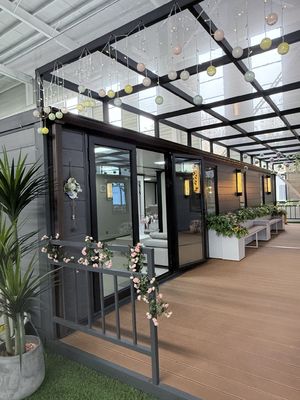 72m2 মেঝে এলাকা 40 ফুট উত্পাদিত হোম ইউনিট corrugated ধাতু ছাদ