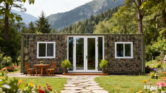 ৩৭ বর্গ মিটার ফ্লোর এরিয়া এবং এক্সপ্যান্ডেবল ডাবল উইং কন্টেইনার হাউস ভিজা-শুকনো বিচ্ছেদ বাথরুম সহ