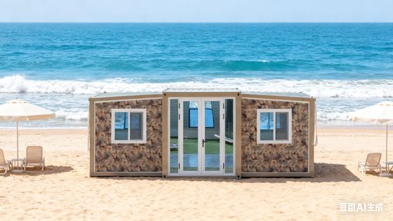 ভাঁজযোগ্য ২০ ফুট কন্টেইনার, কাস্টমাইজযোগ্য ডাবল ঢালু ছাদ, সহজে শিপ করা যায়