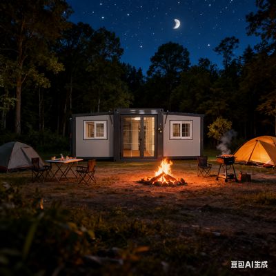 50মিমি/75মিমি স্যান্ডউইচ প্যানেল 37 বর্গ মিটার ভাঁজযোগ্য 20 ফুট কন্টেইনার, পিভিসি/পিপিআর পাইপ সহ প্লম্বিং সিস্টেম