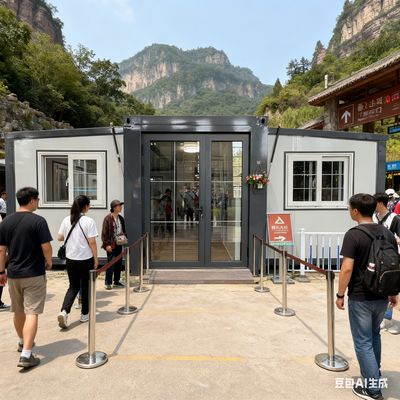 বাঁকানো অংশ সহ 20 ফুট ভাঁজযোগ্য কন্টেইনার 2.0 মিমি ভাঁজ আকার L5900*W2200*2480 মিমি এবং ভূমিকম্প কর্মক্ষমতা স্তর 8