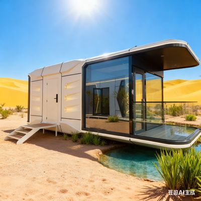 আধুনিক স্পেস ক্যাপসুল হাউস, ৯মিমি ইউরোপীয় পাইন বোর্ড, ৭ টন নেট ওজন এবং স্মার্ট ডোর লক সহ