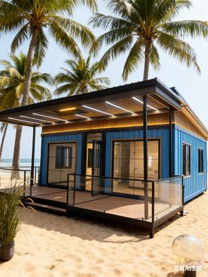 Thermally Broken Inverted Windows Shipping Container Homes Total Net Weight 5.5 Tons and Design