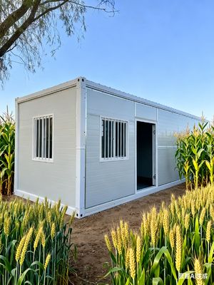 আধুনিক ফ্ল্যাট প্যাক ভাঁজ ঘর 5800 * 2400 * 2896 মিমি মাত্রা ভূমিকম্প স্তর 8 এবং 0.5KN / মি 2 বায়ু প্রতিরোধের