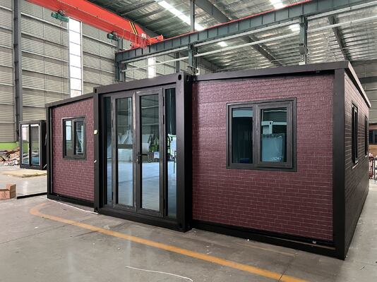 75 মিমি ইপিএস স্যান্ডউইচ প্যানেল বায়ু প্রতিরোধের 4.18 কেএন / এম 2 এবং ভূমিকম্প কর্মক্ষমতা স্তর 8 সহ ভাঁজযোগ্য 20 ফুট কন্টেইনার