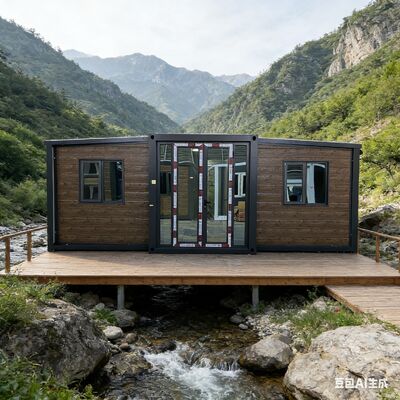 সম্পূর্ণ গ্যালভানাইজড ভাঁজযোগ্য ২০ ফুট কন্টেইনার, তাপ ও শব্দ নিরোধক এবং বহুমুখী বসবাসের জন্য কাস্টমাইজযোগ্য বারান্দা সহ